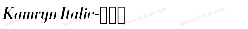 Kamryn Italic字体转换